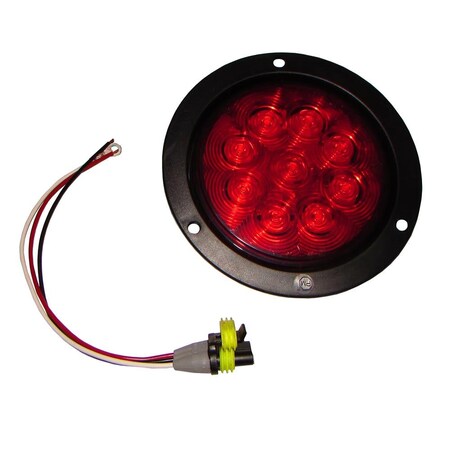 Aftermarket 019-01-305 STT 4" Round Red LED Light Kit With 12 Volt Wire Harness And Grommet 1-019-01-305